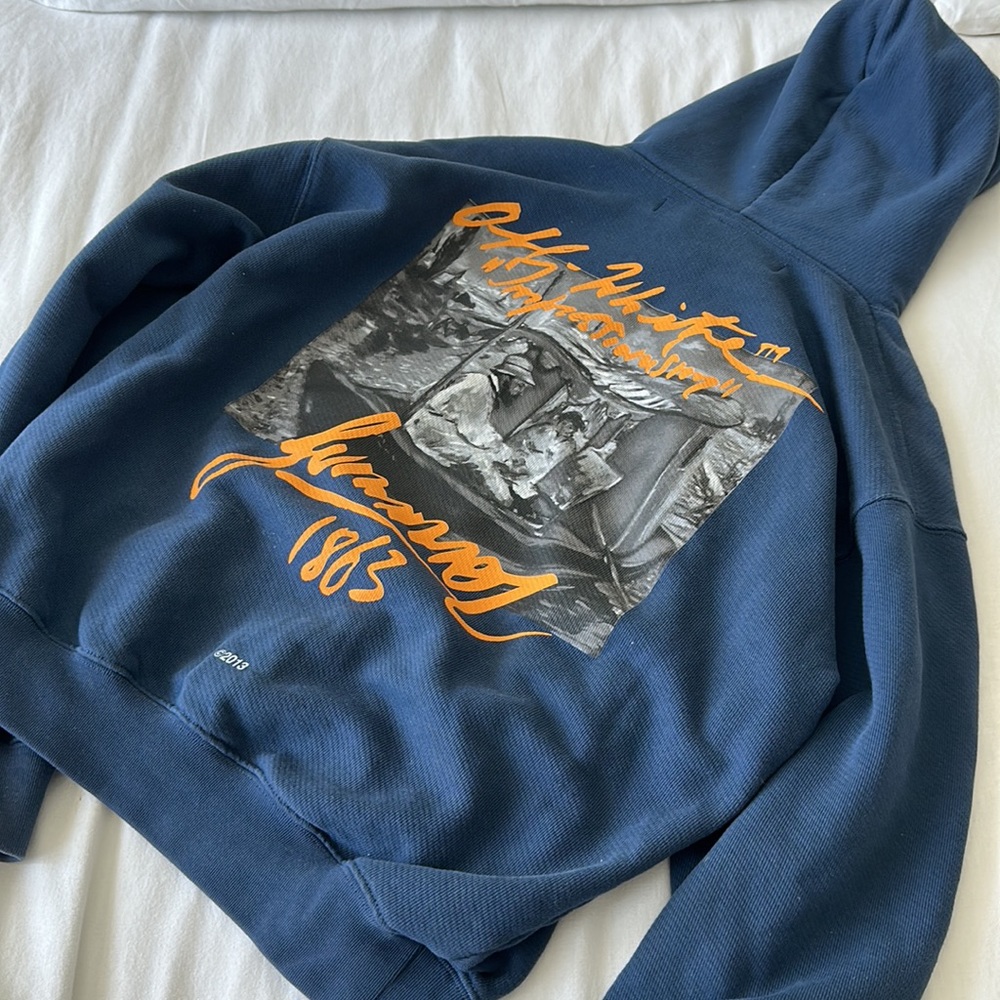 OFF-WHITE 99 navy hoodie